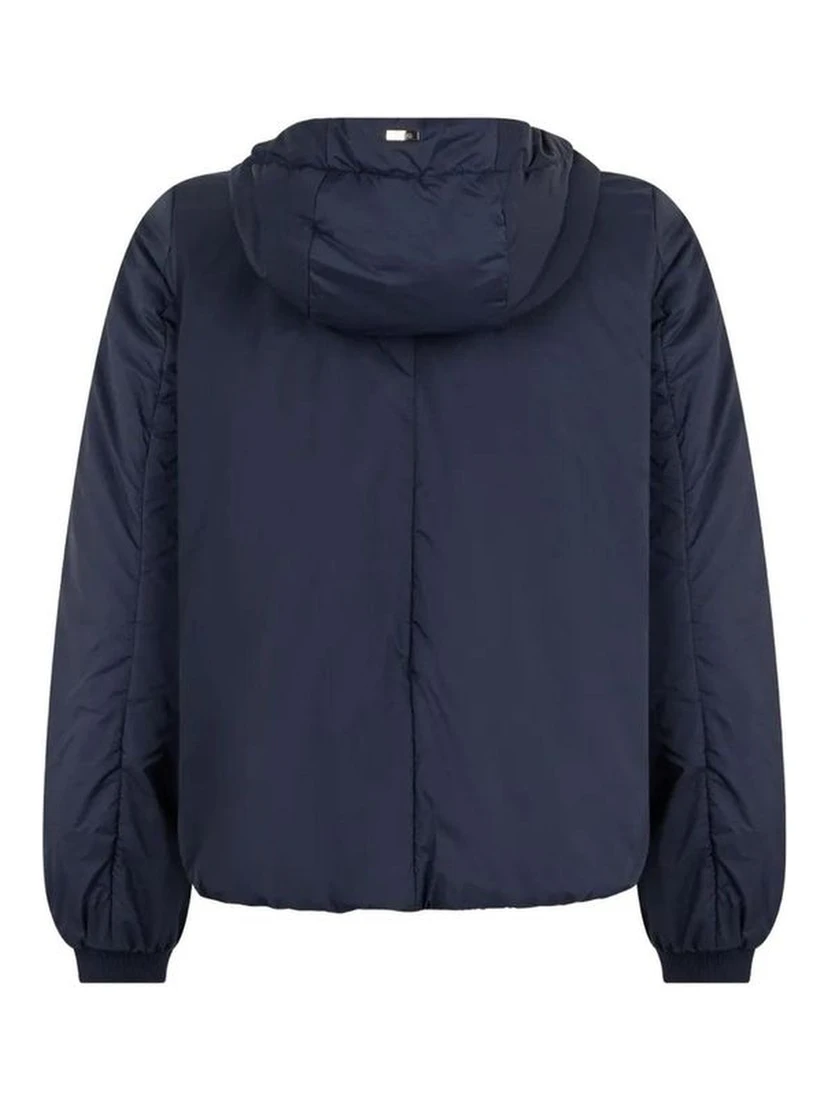 Blue Polyamide Full-Length Jacket
