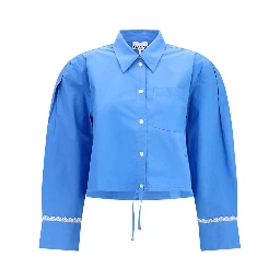 Blue Cotton Pattern Shirt