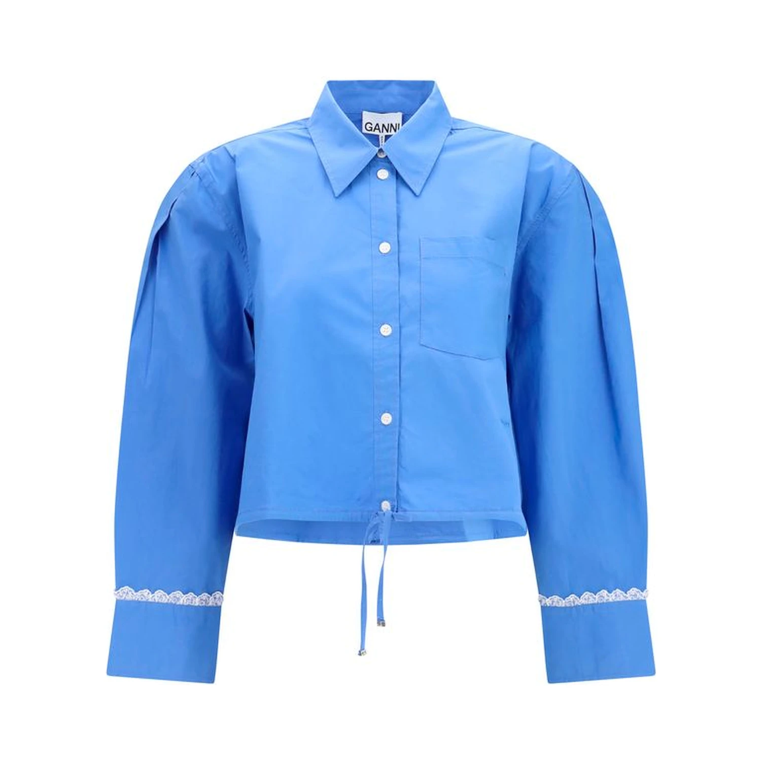 Blue Cotton Pattern Shirt