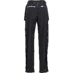 Black Polyamide Casual Pants