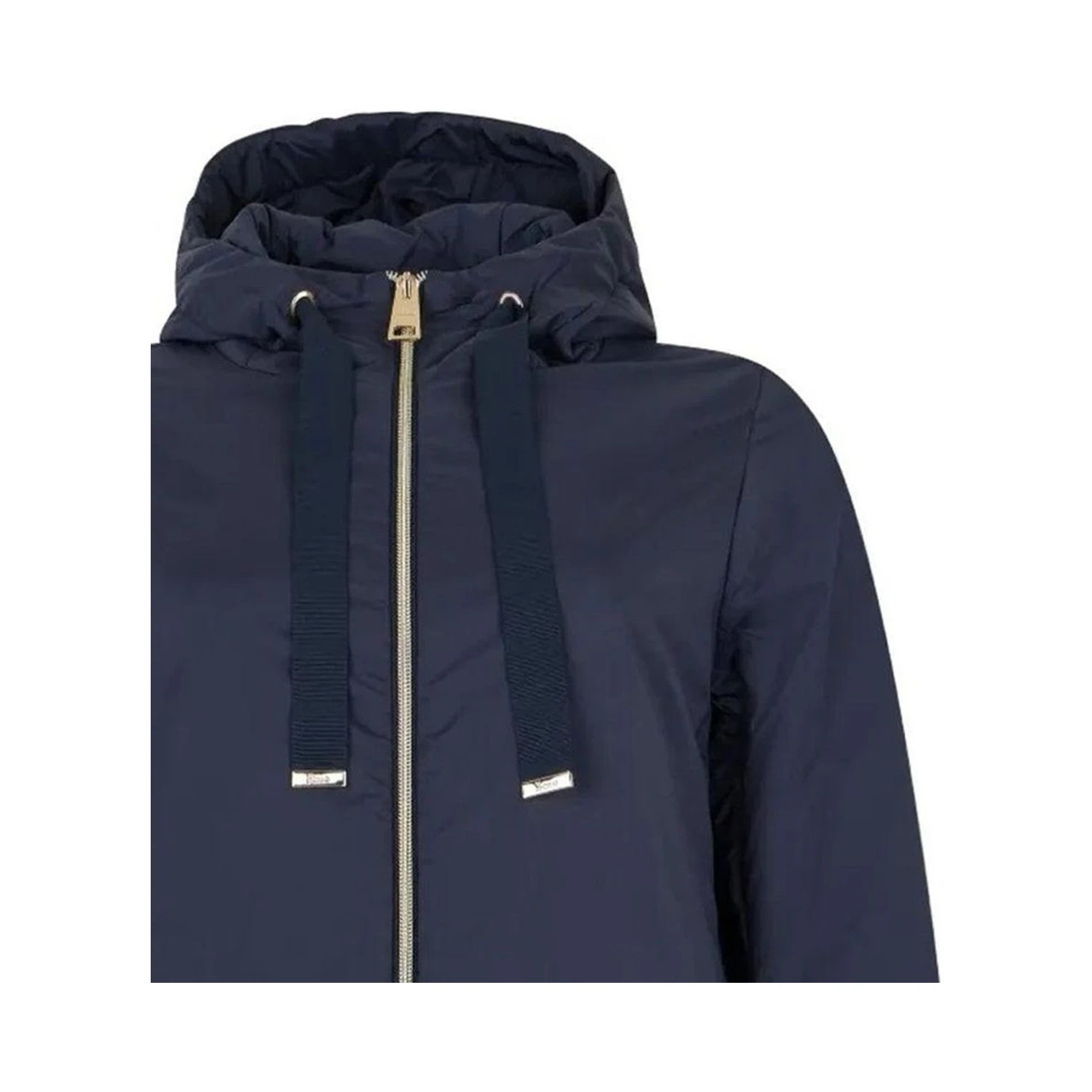 Blue Polyamide Full-Length Jacket