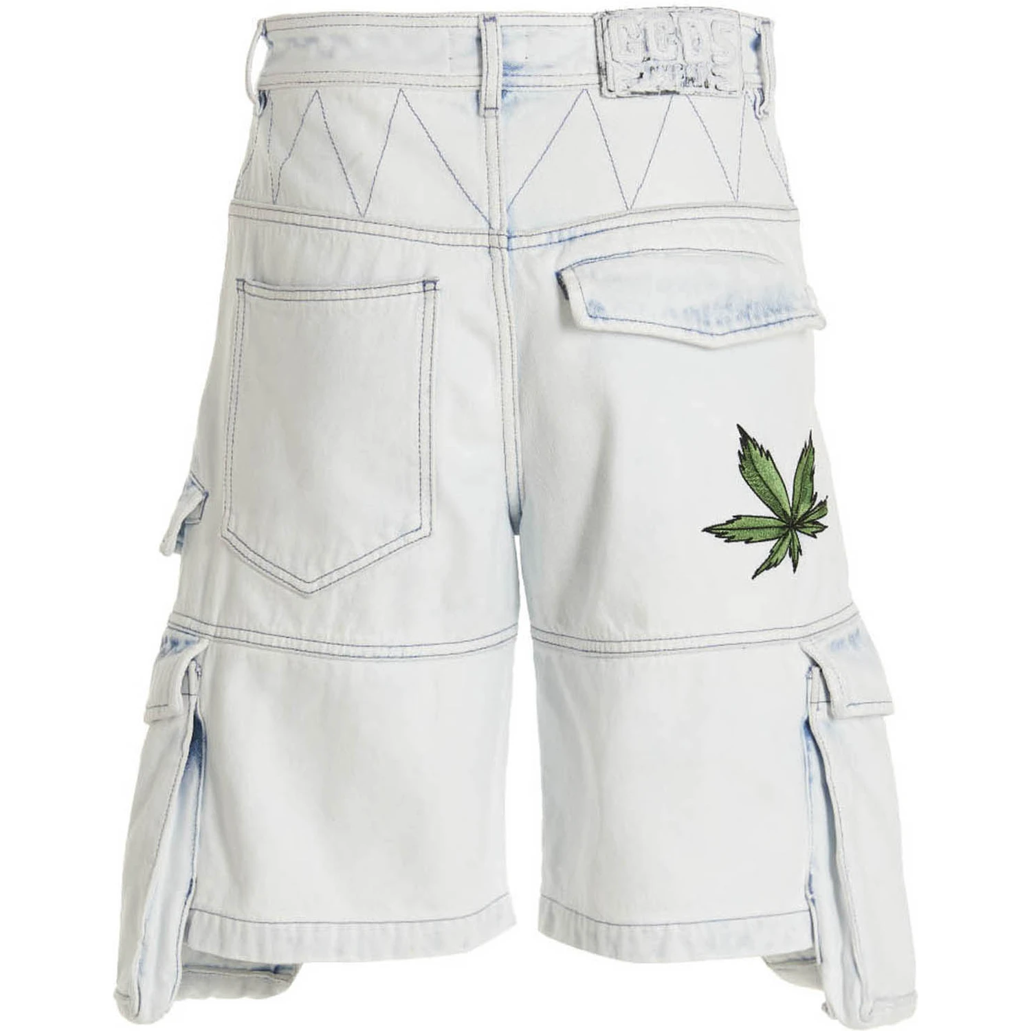 Blue Cotton Bermuda Shorts