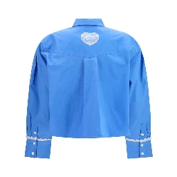 Blue Cotton Pattern Shirt