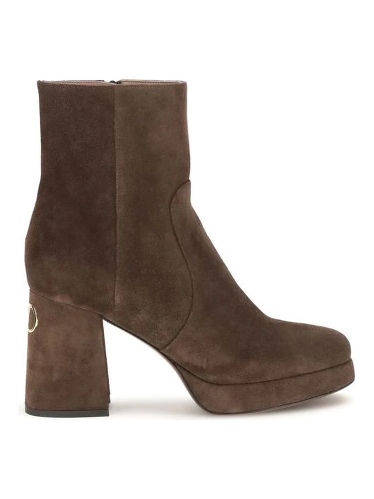Brown Calf Leather Bos Taurus Ankle Boots