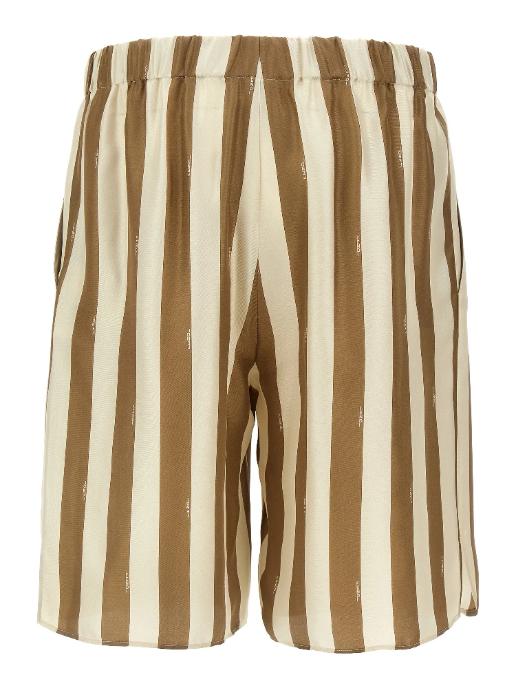 Beige Silk Bermuda Shorts alternative