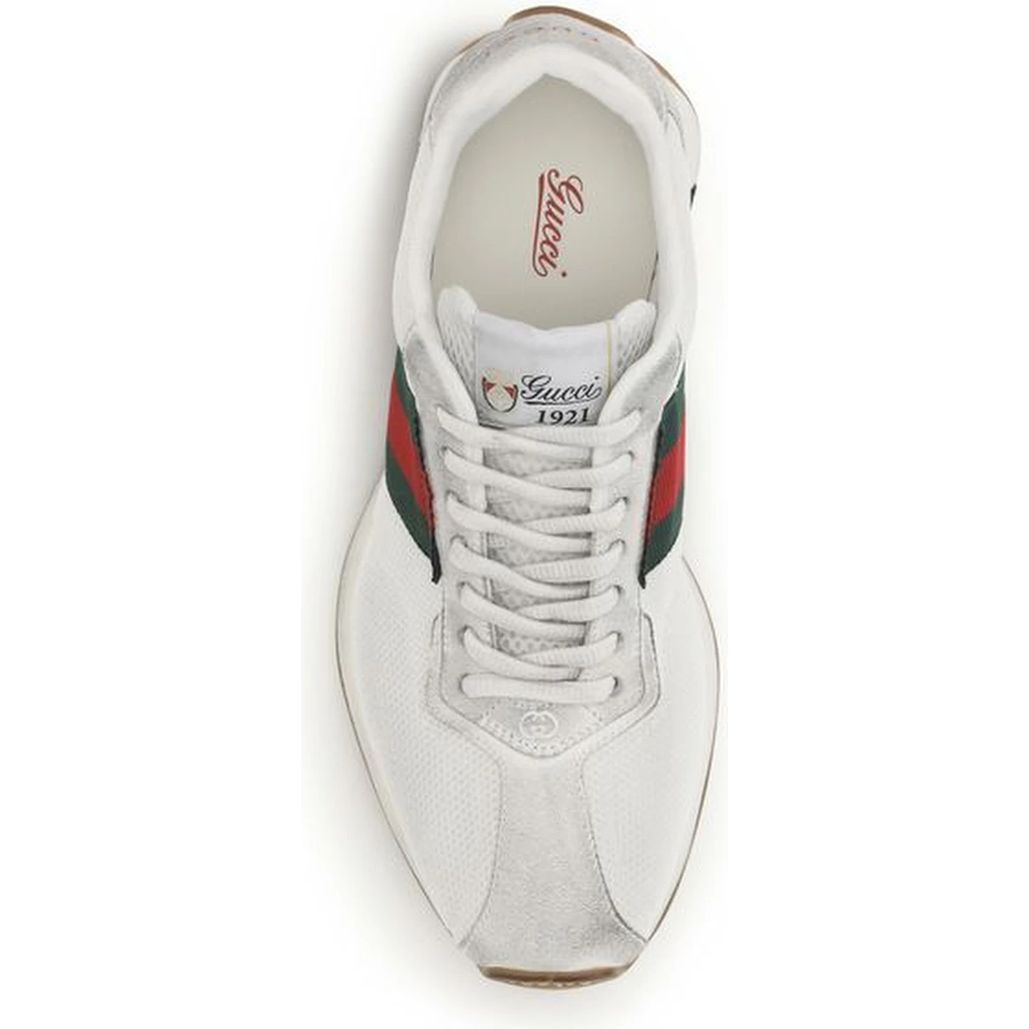 White Polyester Athletic Sneakers