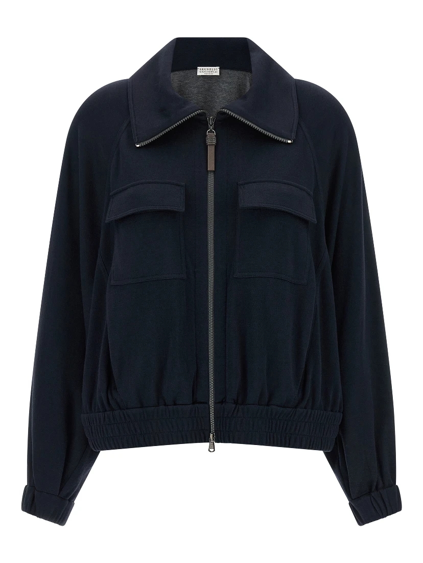 Blue Cotton Bomber