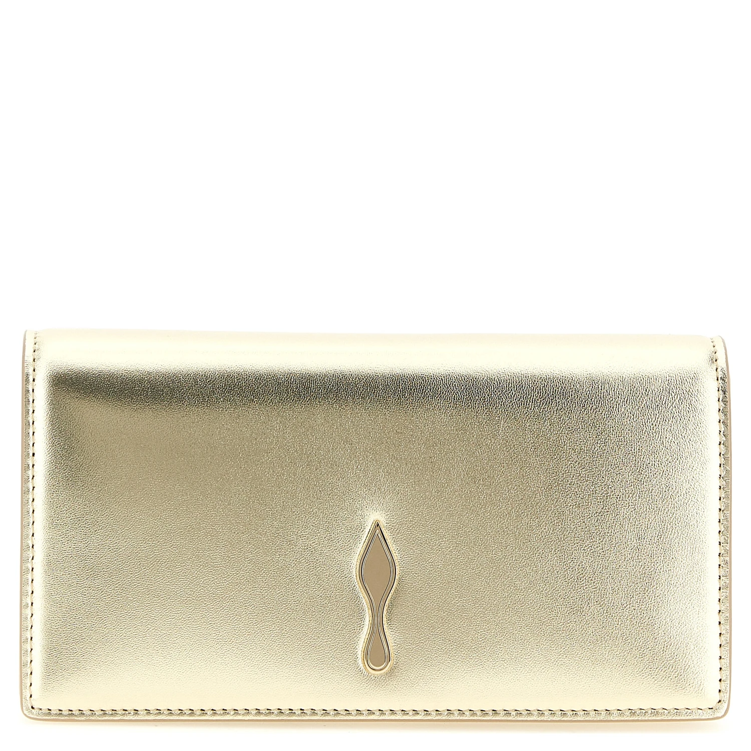 Gold Lambskin Clutch Bag