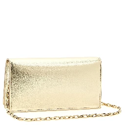 Gold Lambskin Clutch Bag