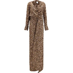 Beige Silk Long Dress