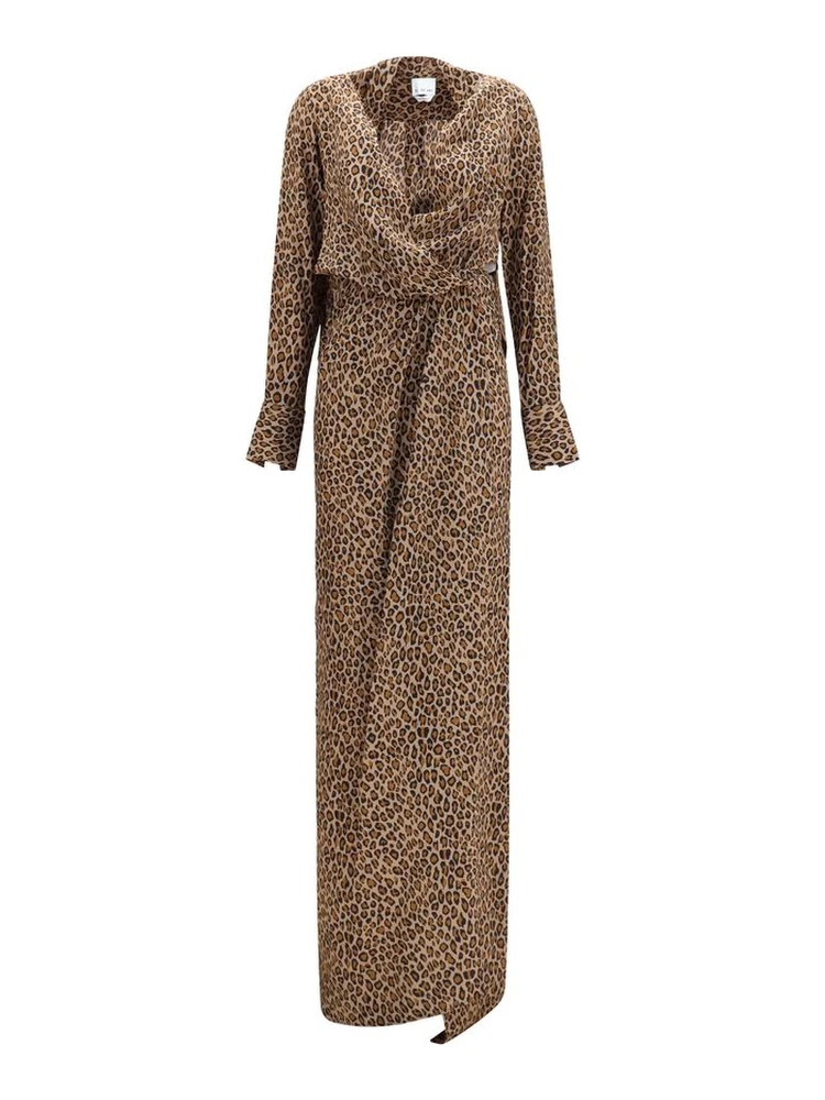Beige Silk Long Dress