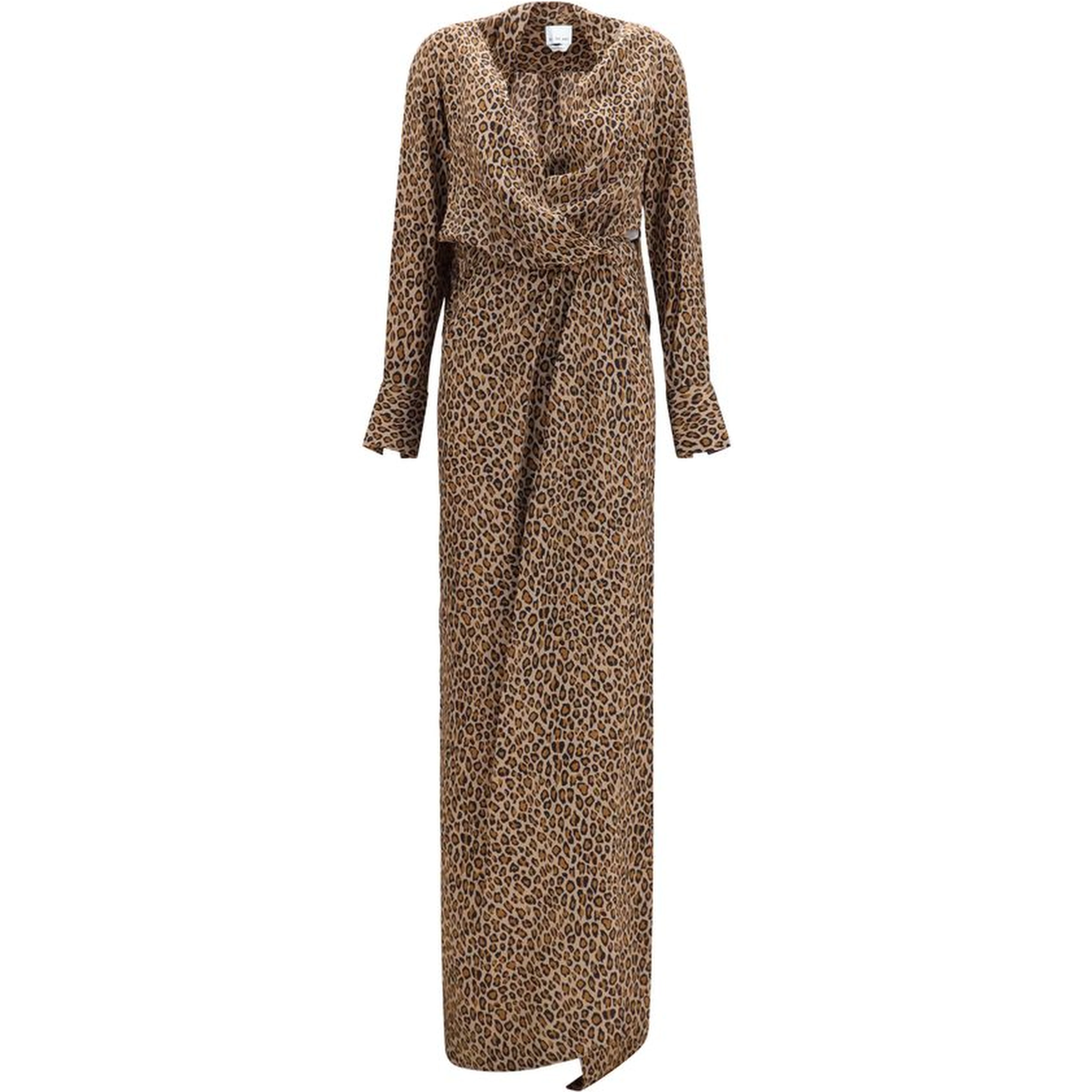 Beige Silk Long Dress