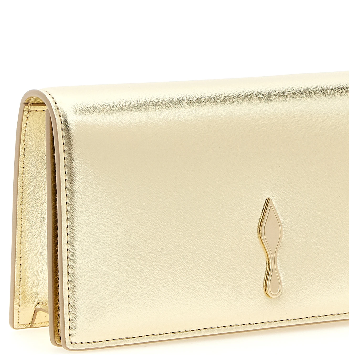 Gold Lambskin Clutch Bag