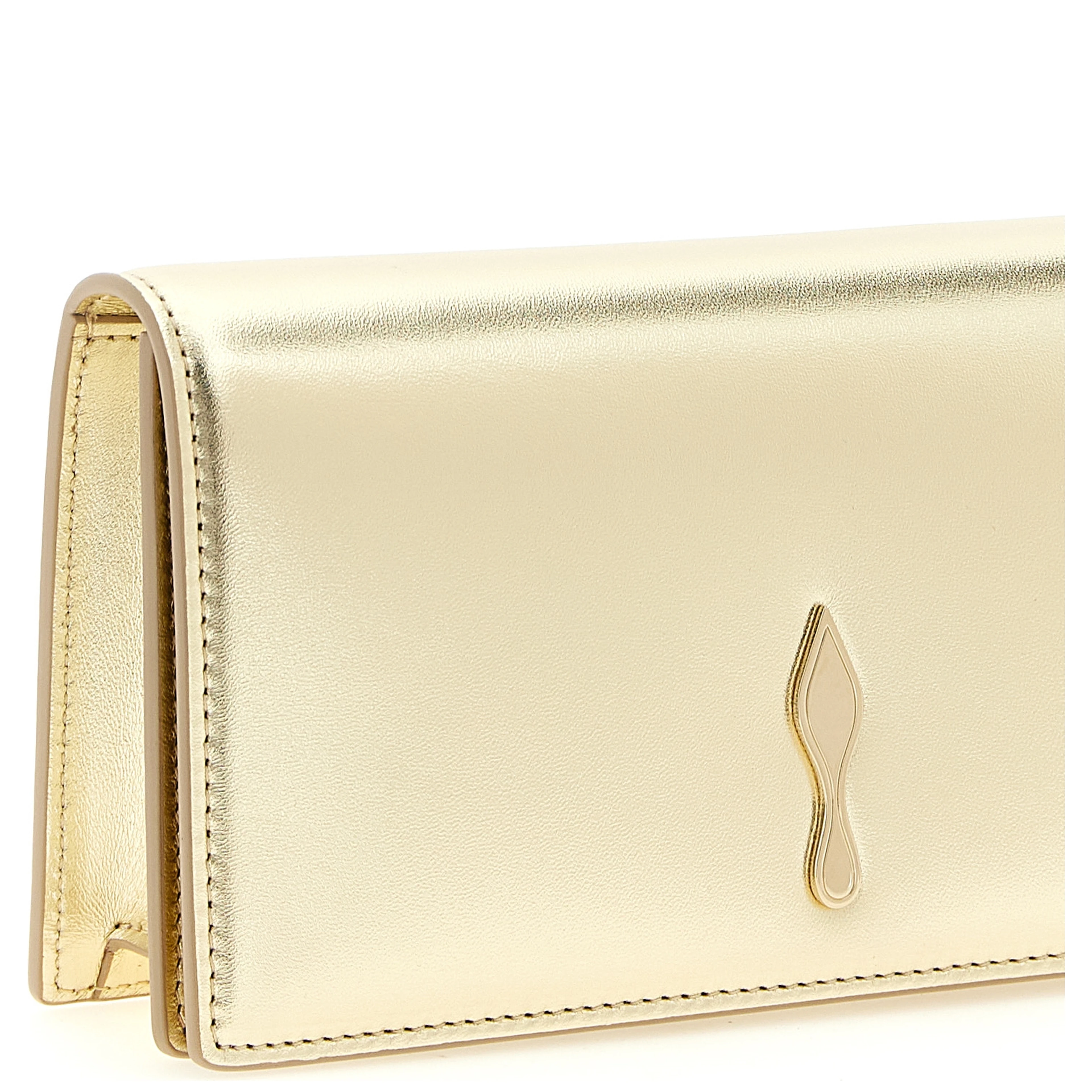 Gold Lambskin Clutch Bag