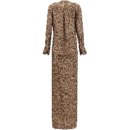 Beige Silk Long Dress