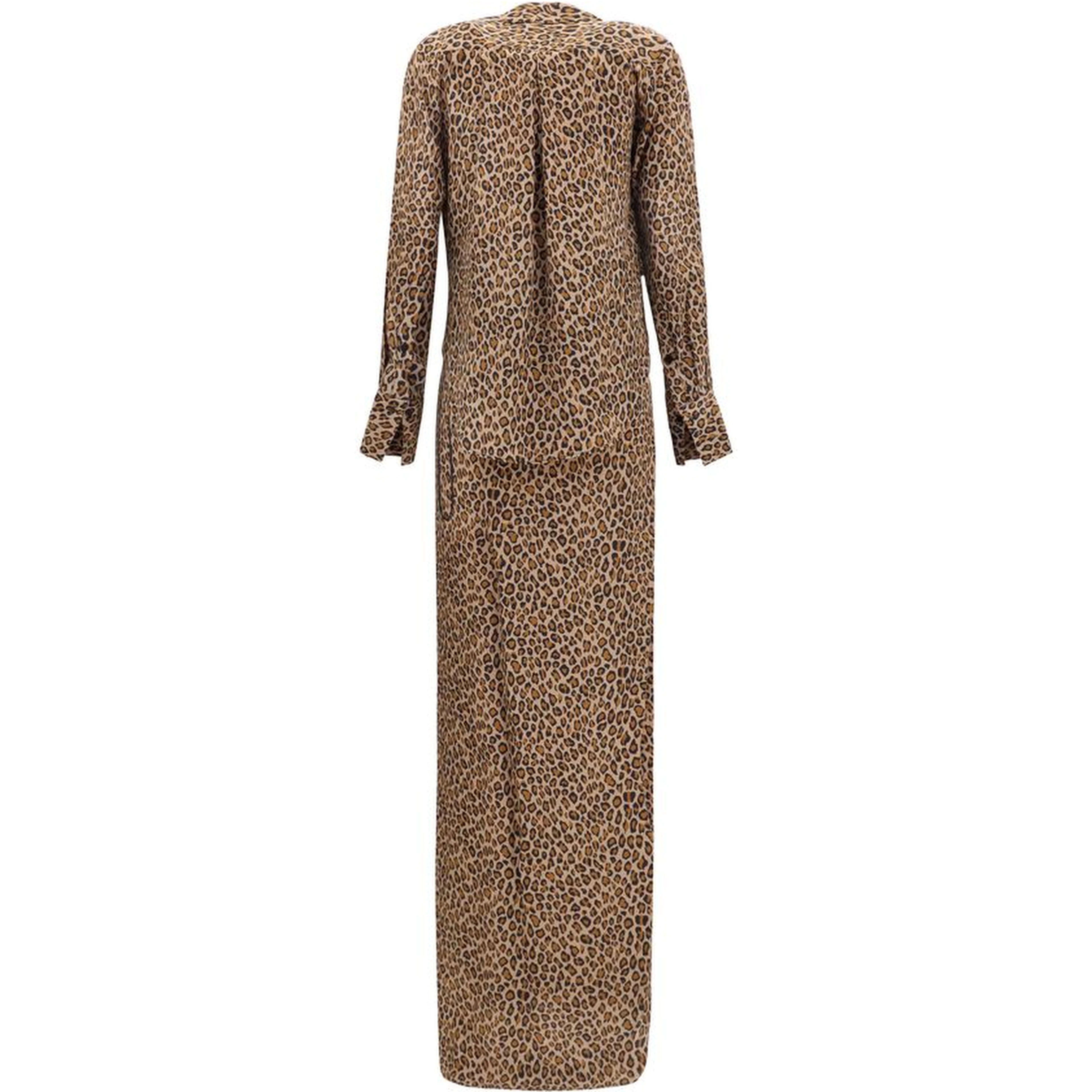 Beige Silk Long Dress