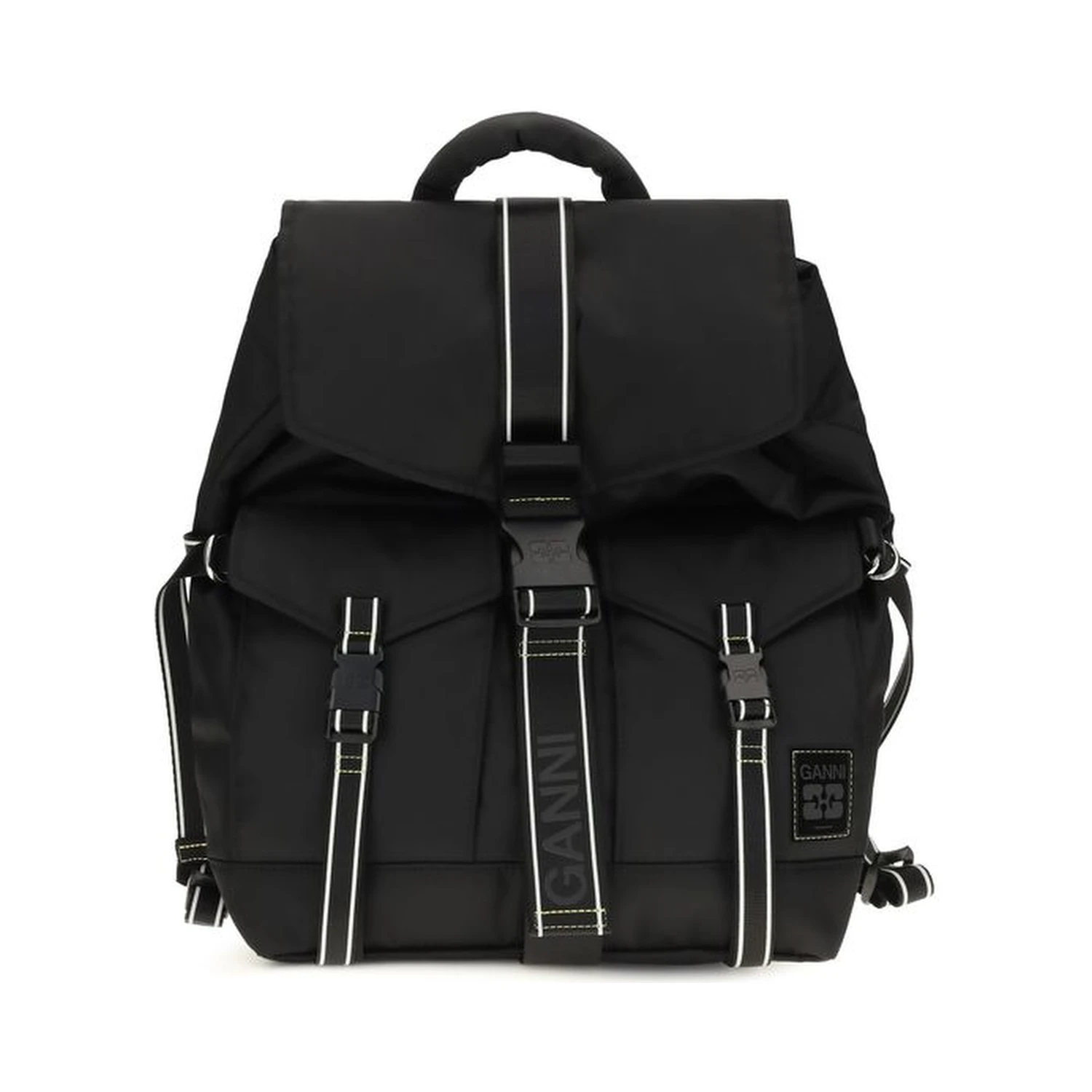 Black Recycled Polyamide Backpack