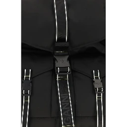 Black Recycled Polyamide Backpack