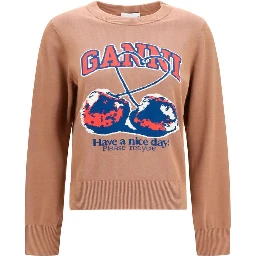 Beige Cotton Sweatshirt