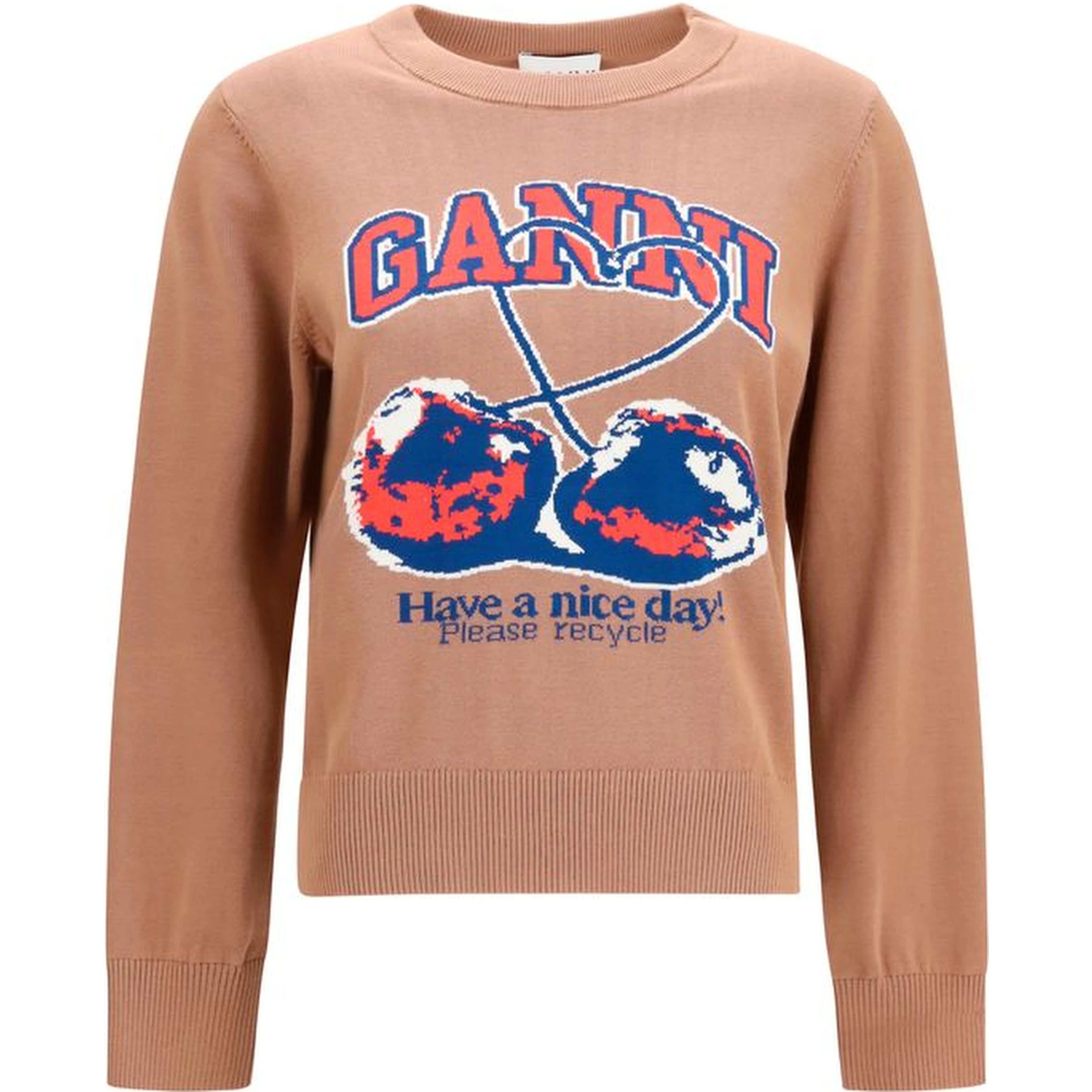 Beige Cotton Sweatshirt
