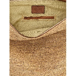 Beige Raffia Shoulder Bag