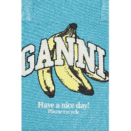 Blue Recycled Cotton Shoulder Bag