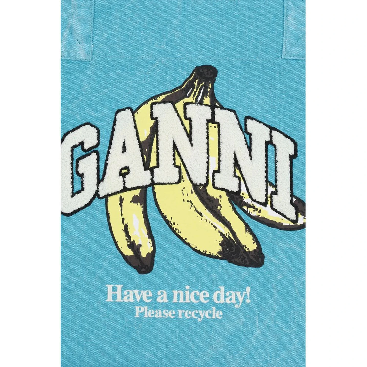Blue Recycled Cotton Shoulder Bag
