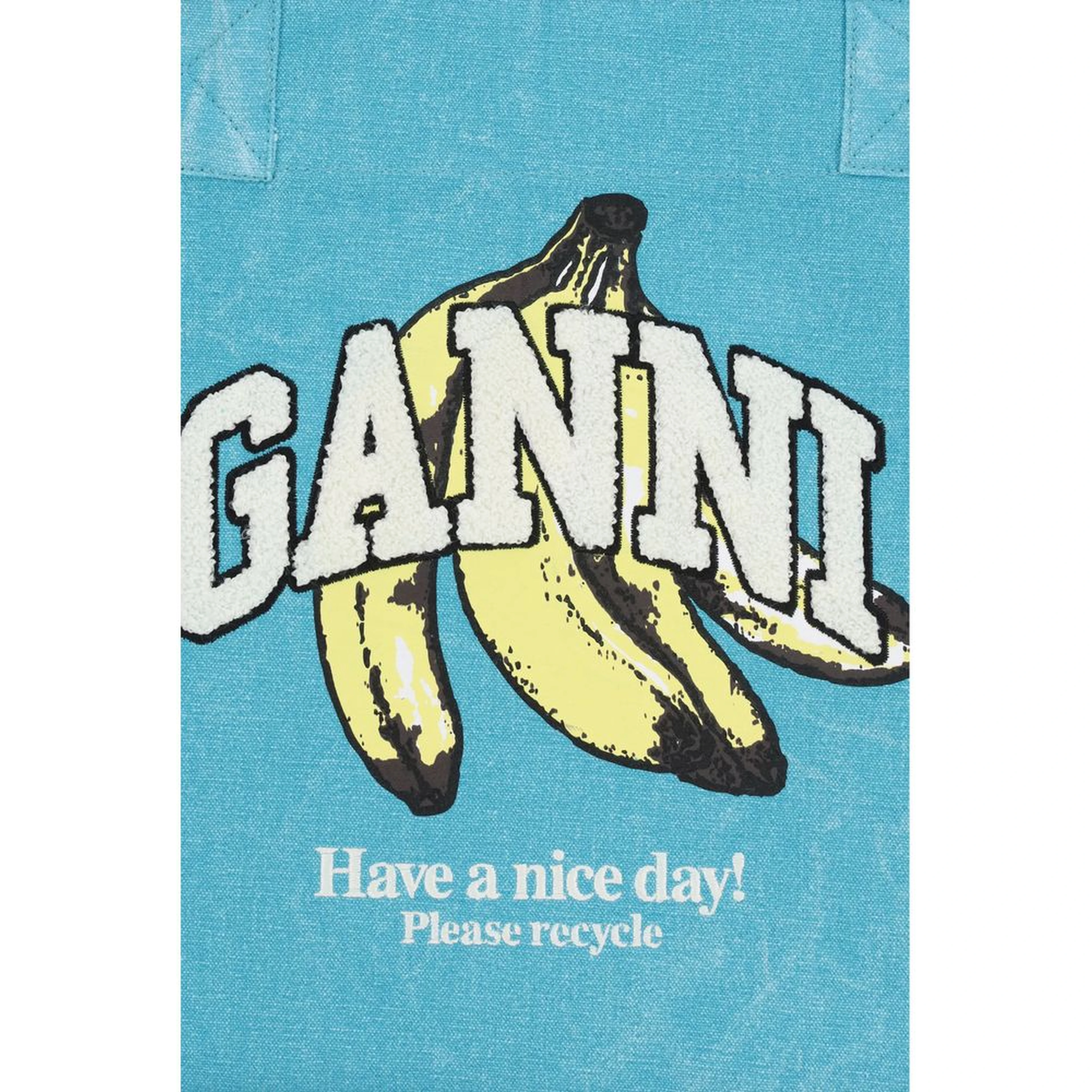 Blue Recycled Cotton Shoulder Bag