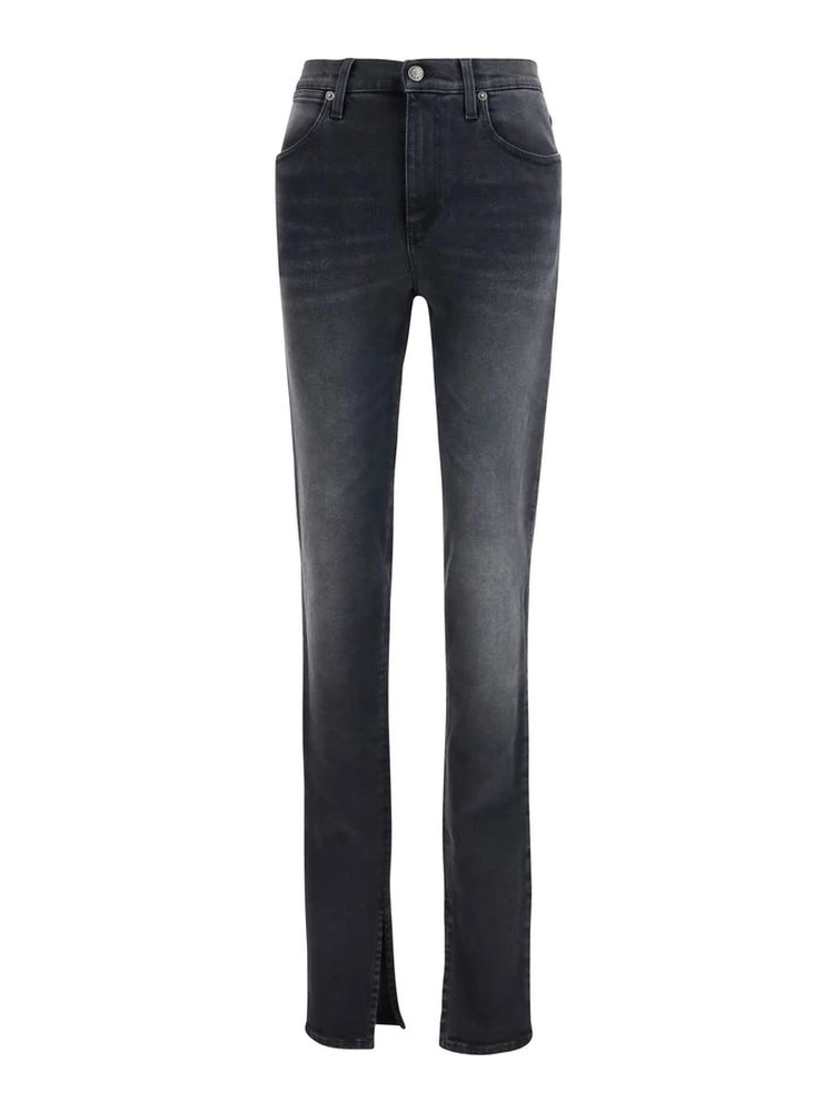 Black Cotton Skinny Jeans