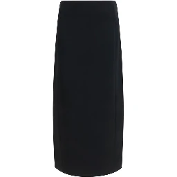 Black Acetate Long Skirt