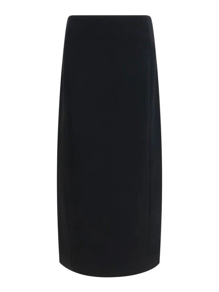 Black Acetate Long Skirt