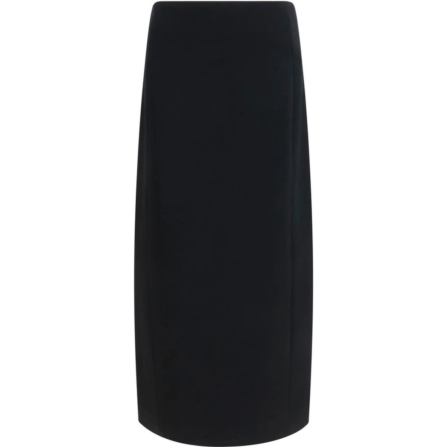 Black Acetate Long Skirt