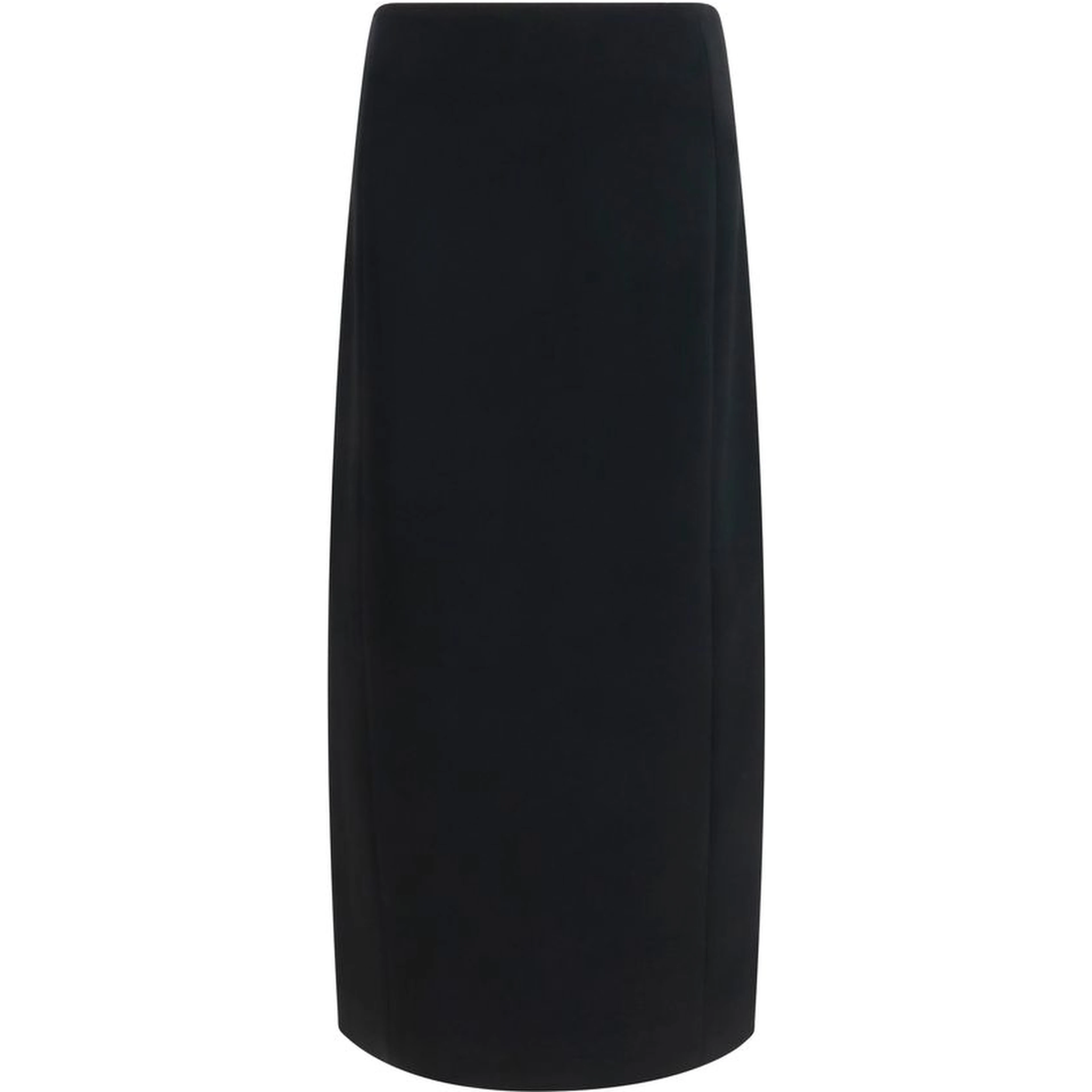 Black Acetate Long Skirt