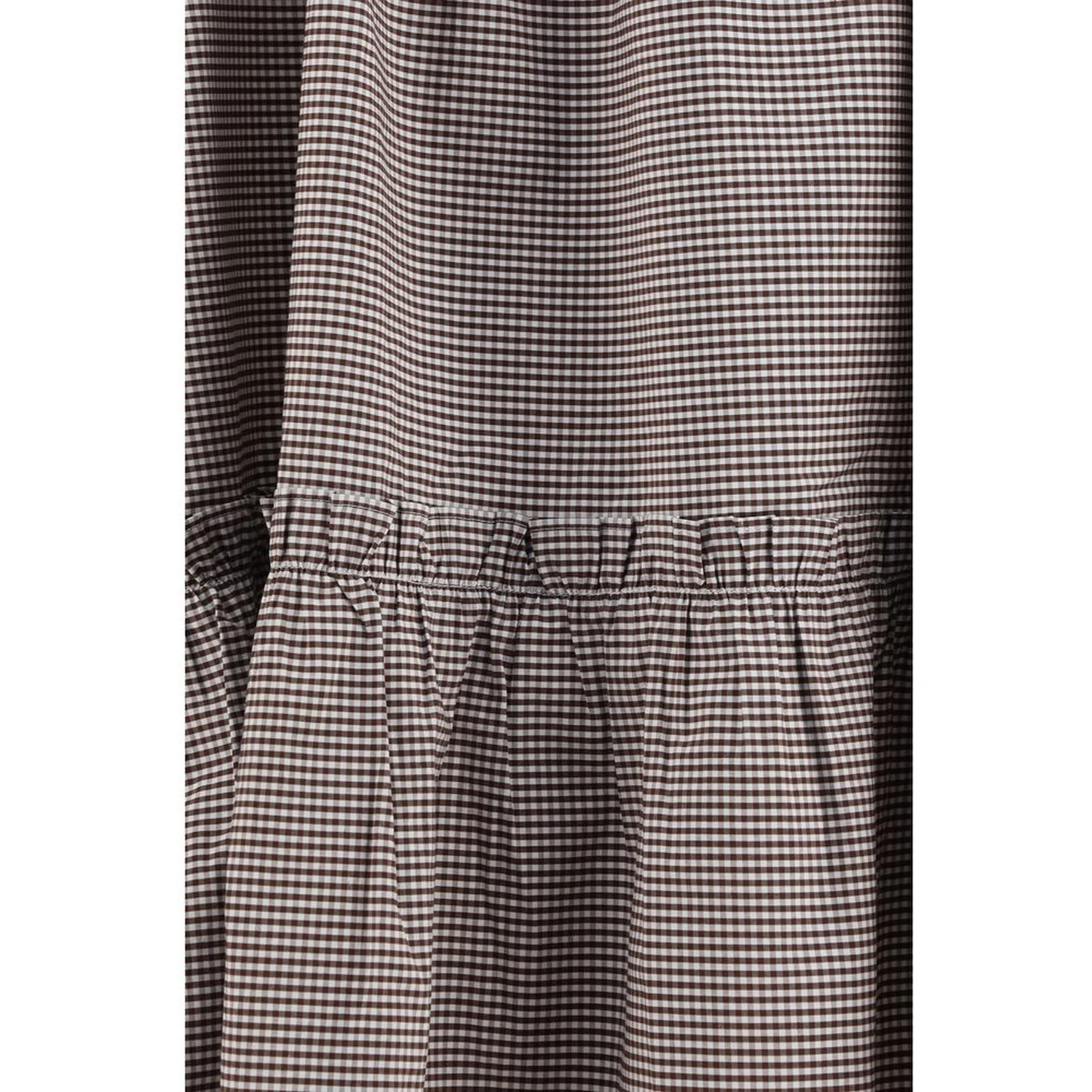 Brown Cotton Midi Skirt