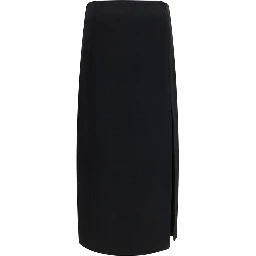 Black Acetate Long Skirt