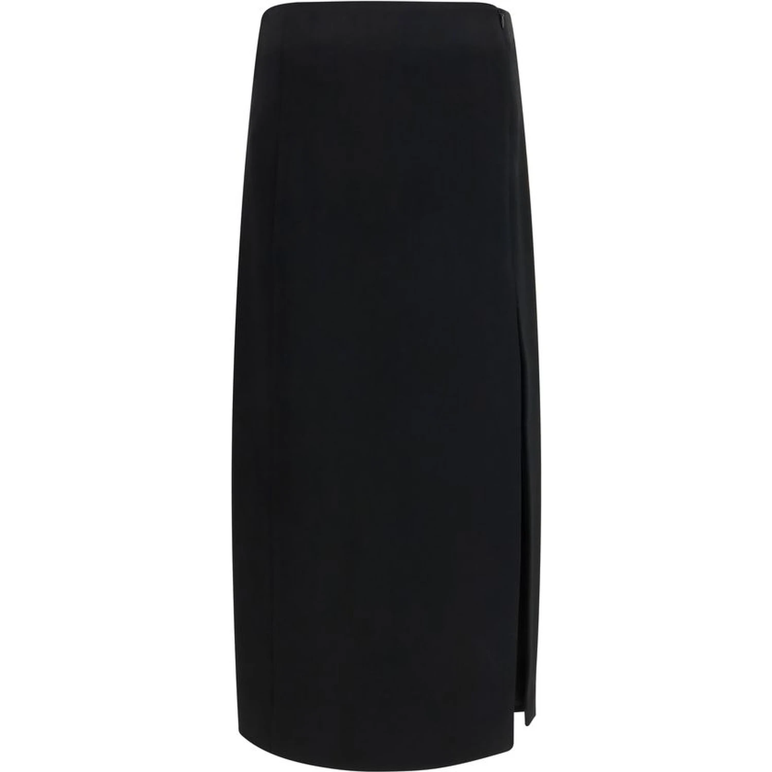 Black Acetate Long Skirt