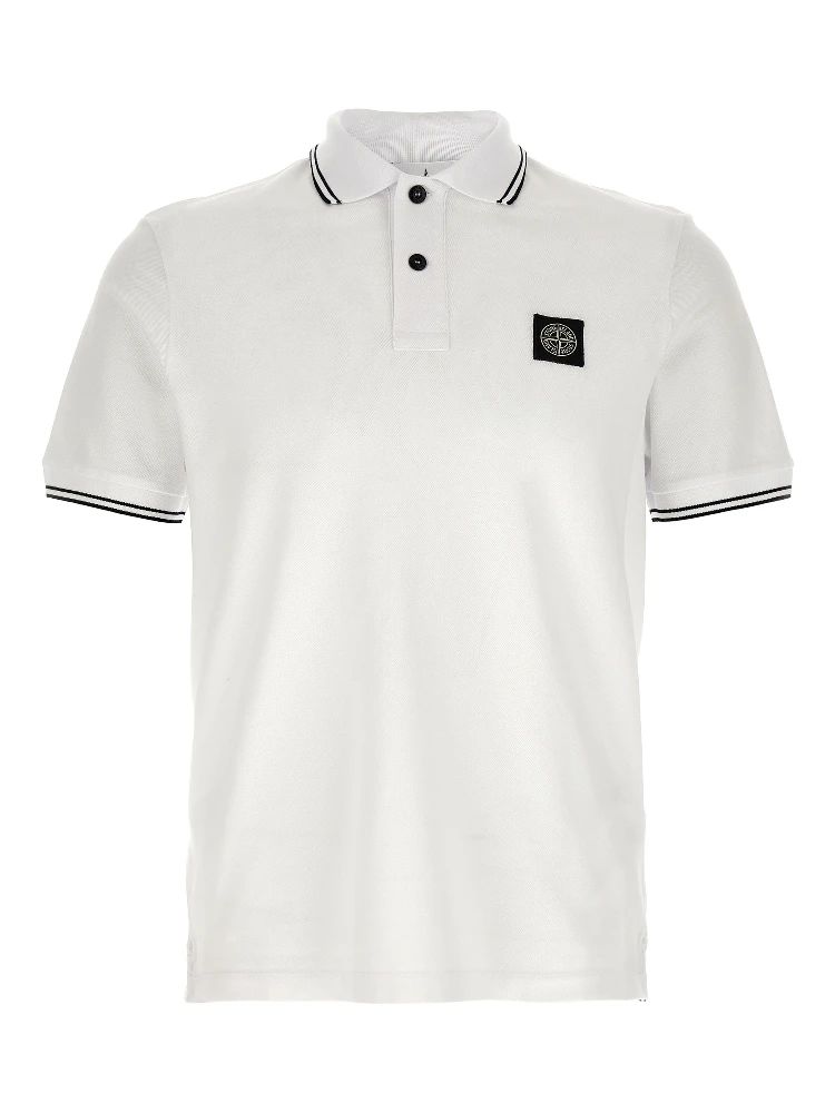 White Cotton Polo Shirt