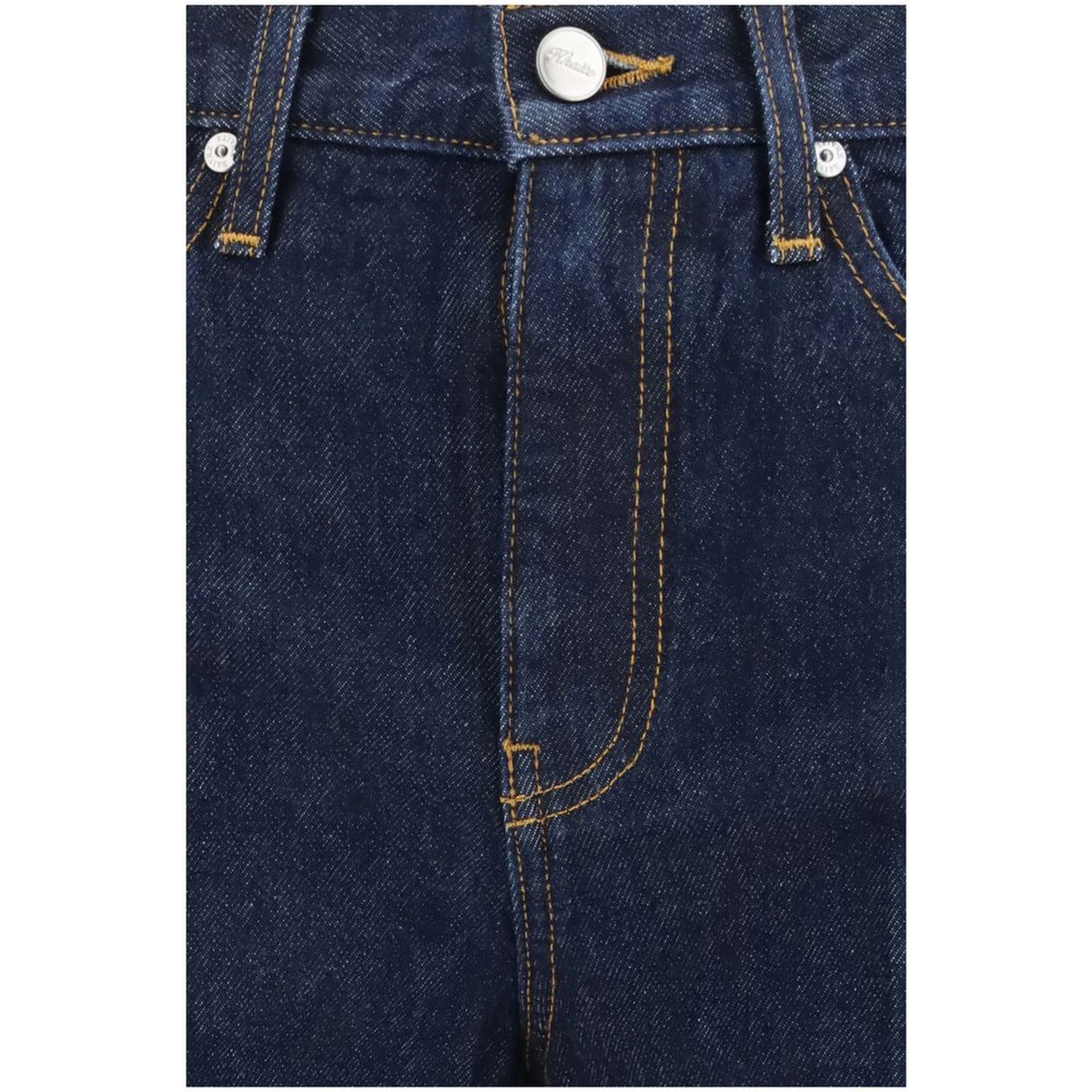 Blue Cotton Flared Jeans