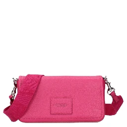 Pink Leather Crossbody Bag