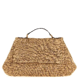 Beige Raffia Handbag