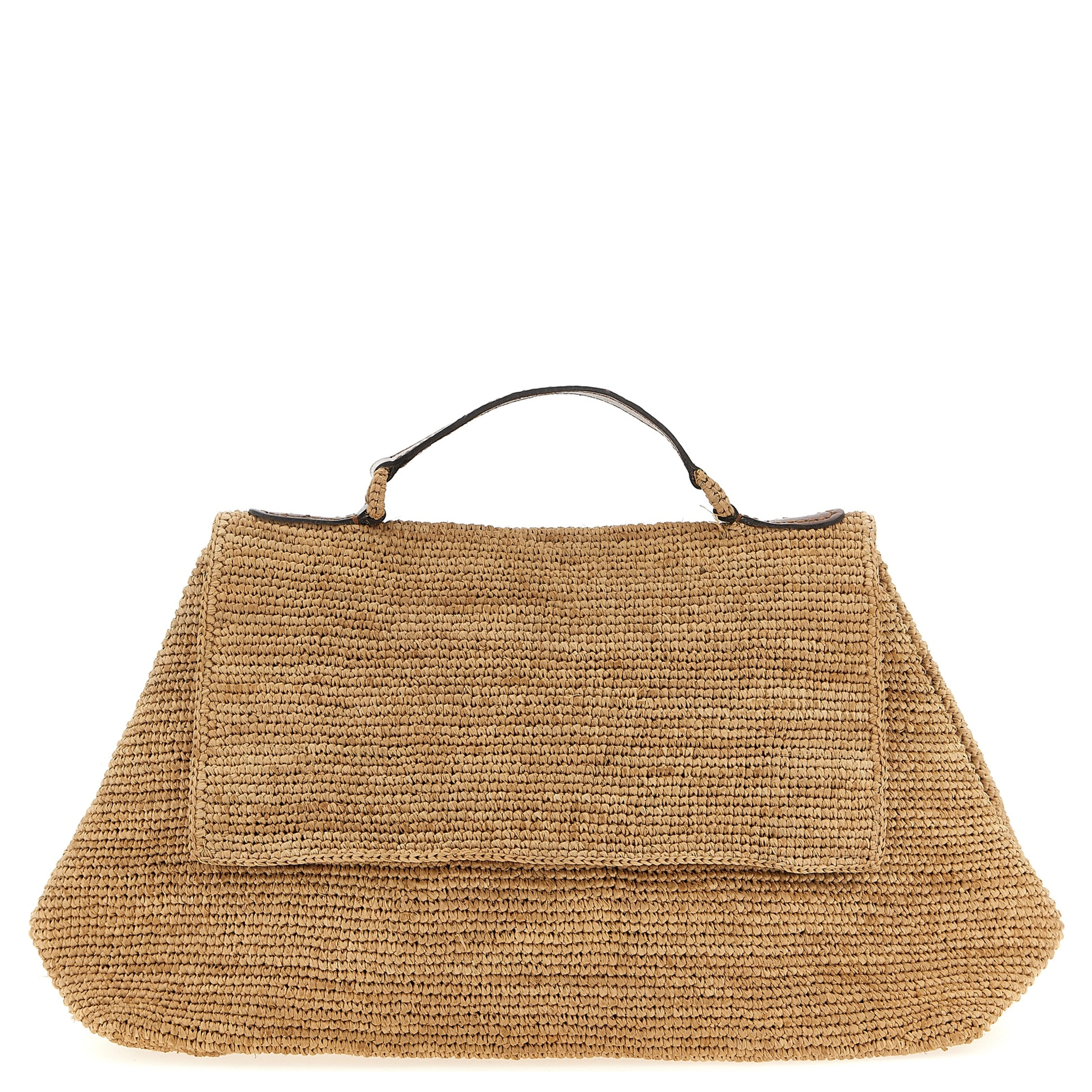 Beige Raffia Handbag