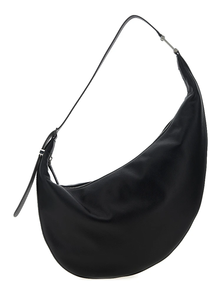 Black Calfskin Shoulder Bag