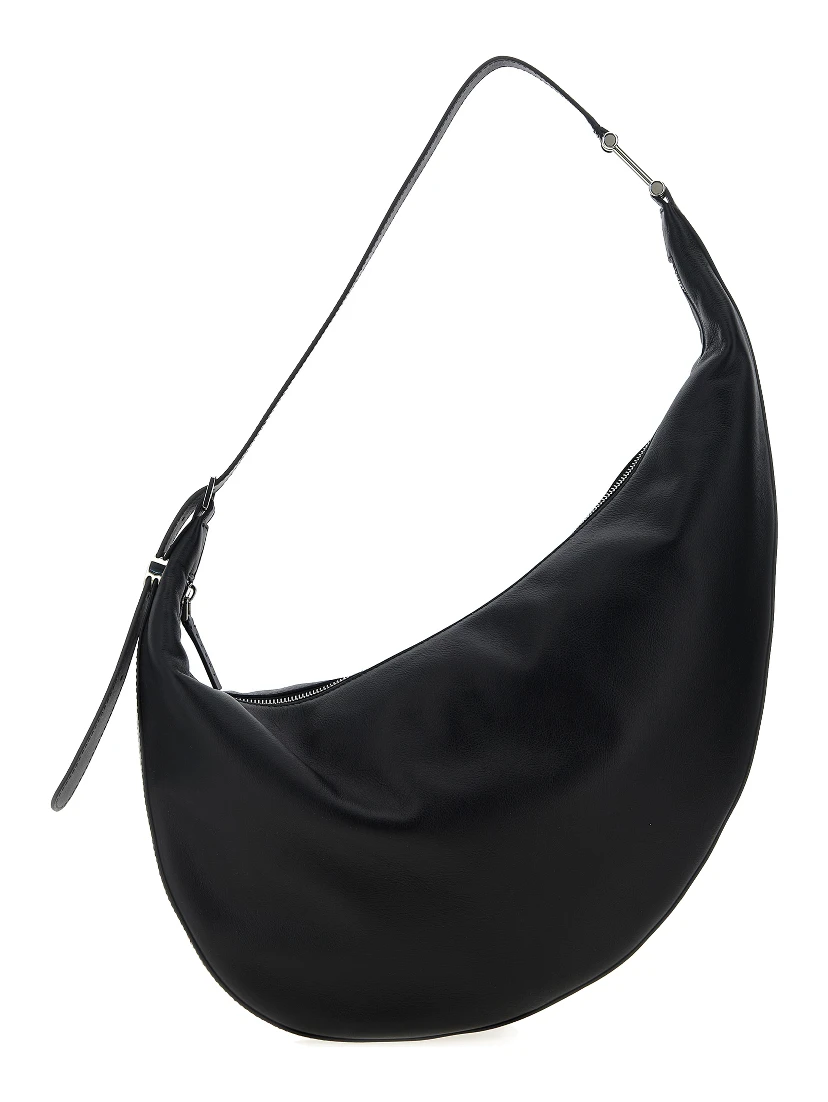 Black Calfskin Shoulder Bag