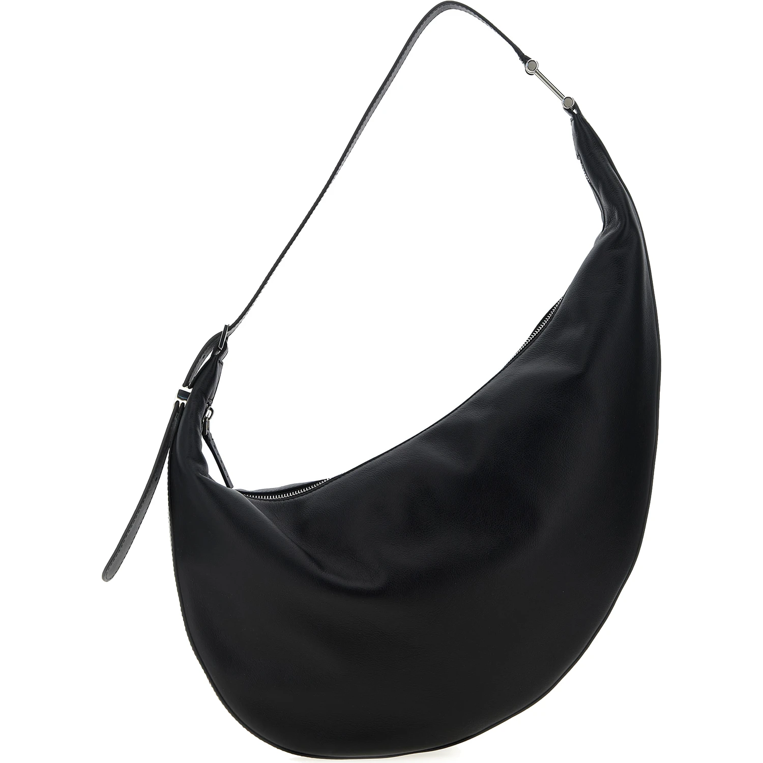 Black Calfskin Shoulder Bag