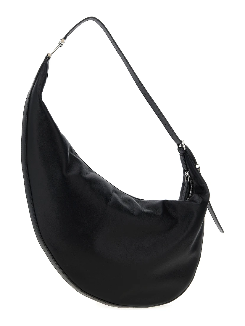 Black Calfskin Shoulder Bag