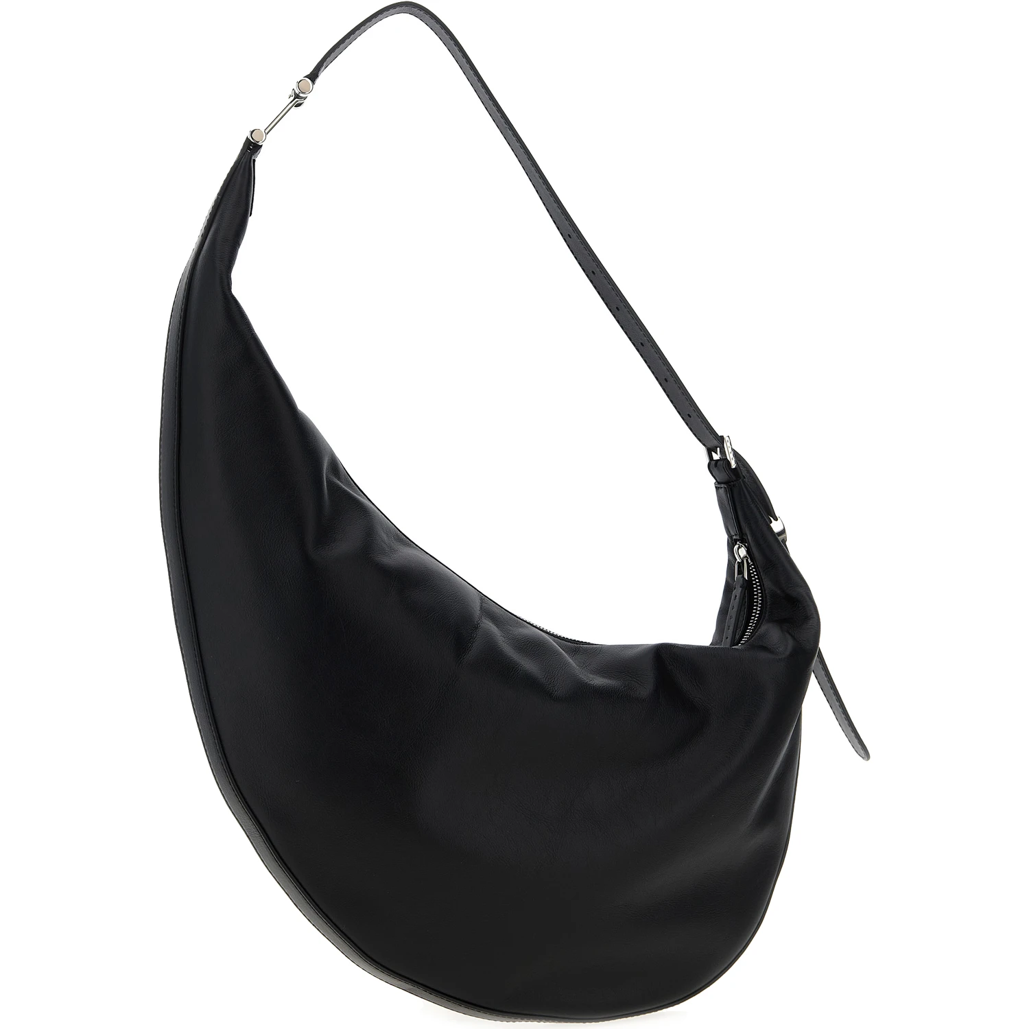 Black Calfskin Shoulder Bag