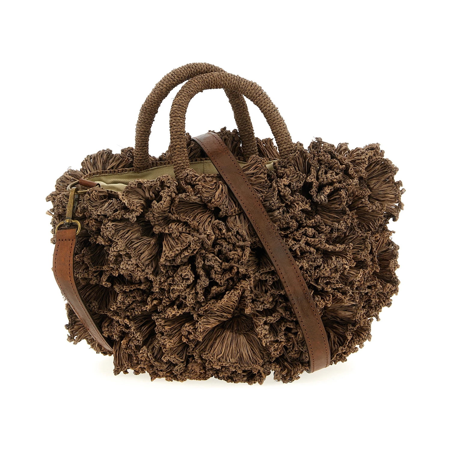 Brown Raffia Handbag