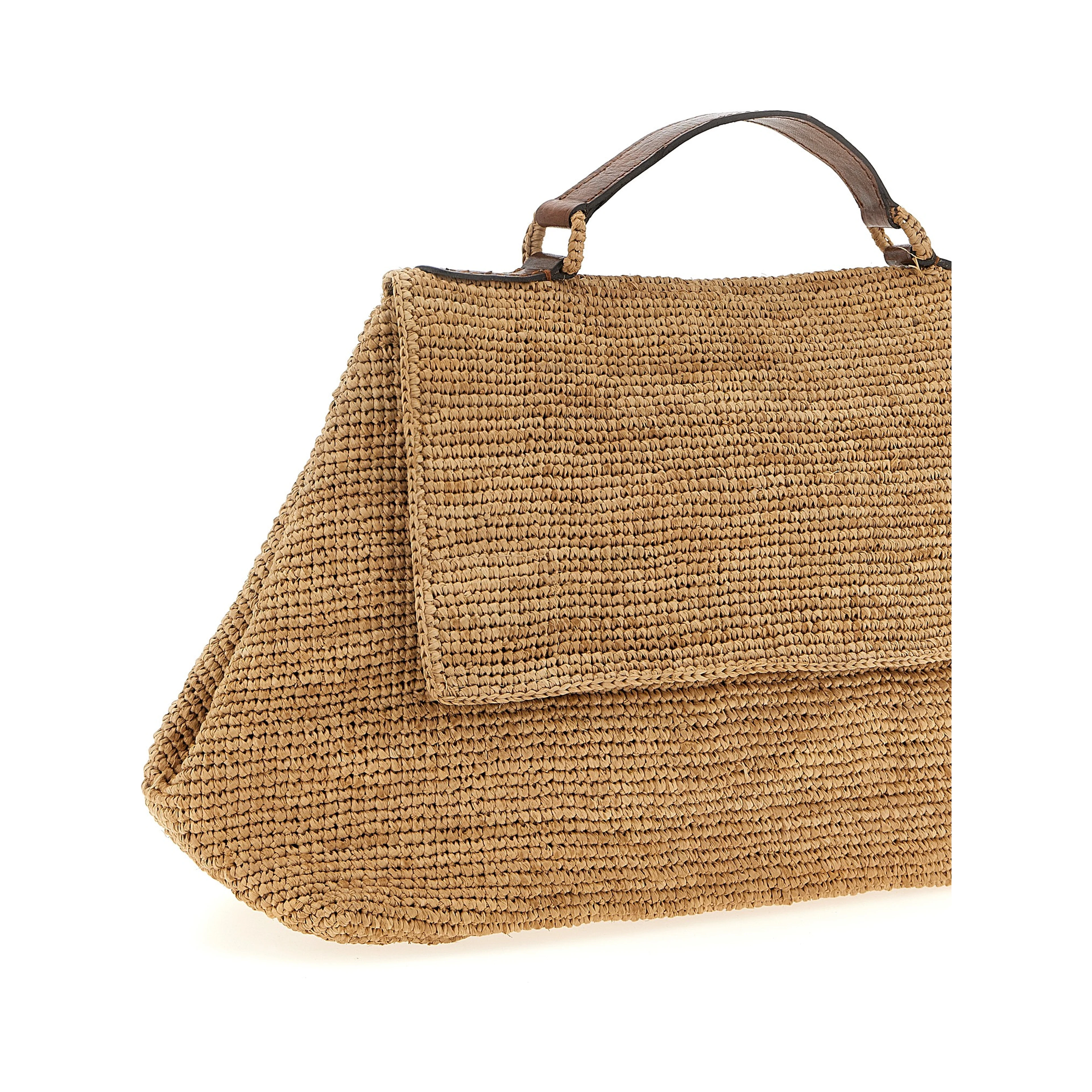 Beige Raffia Handbag