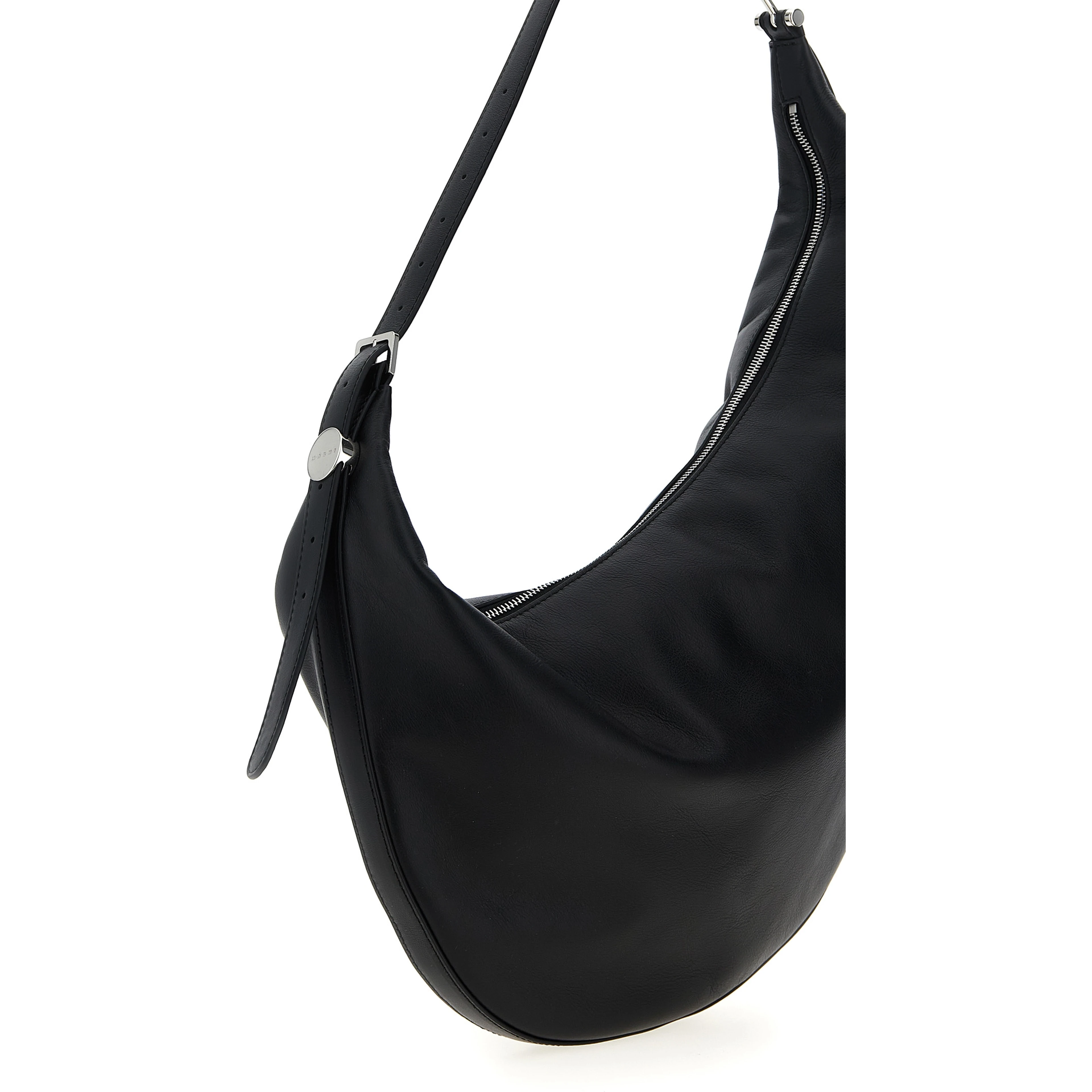 Black Calfskin Shoulder Bag