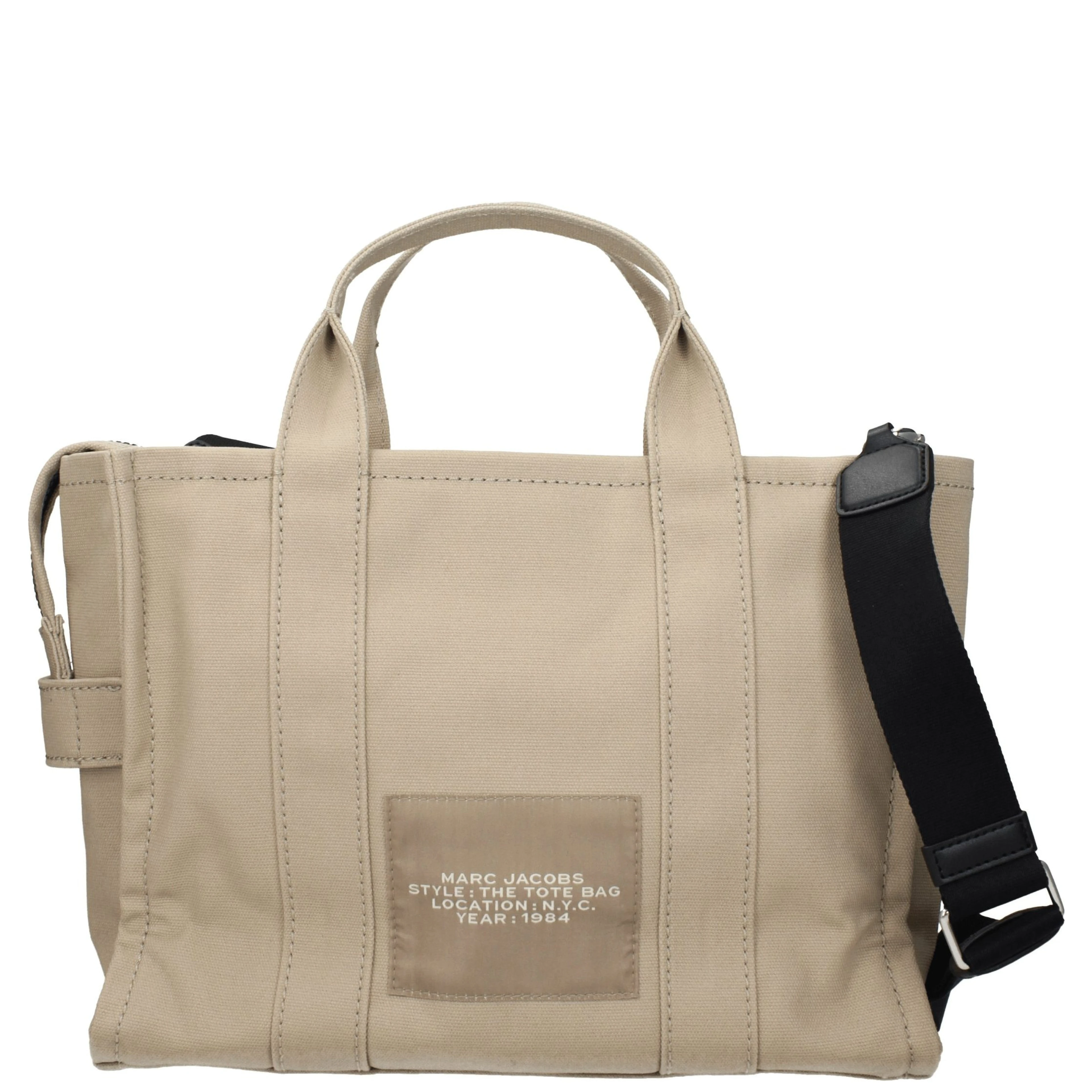 Beige Fabric Handbag